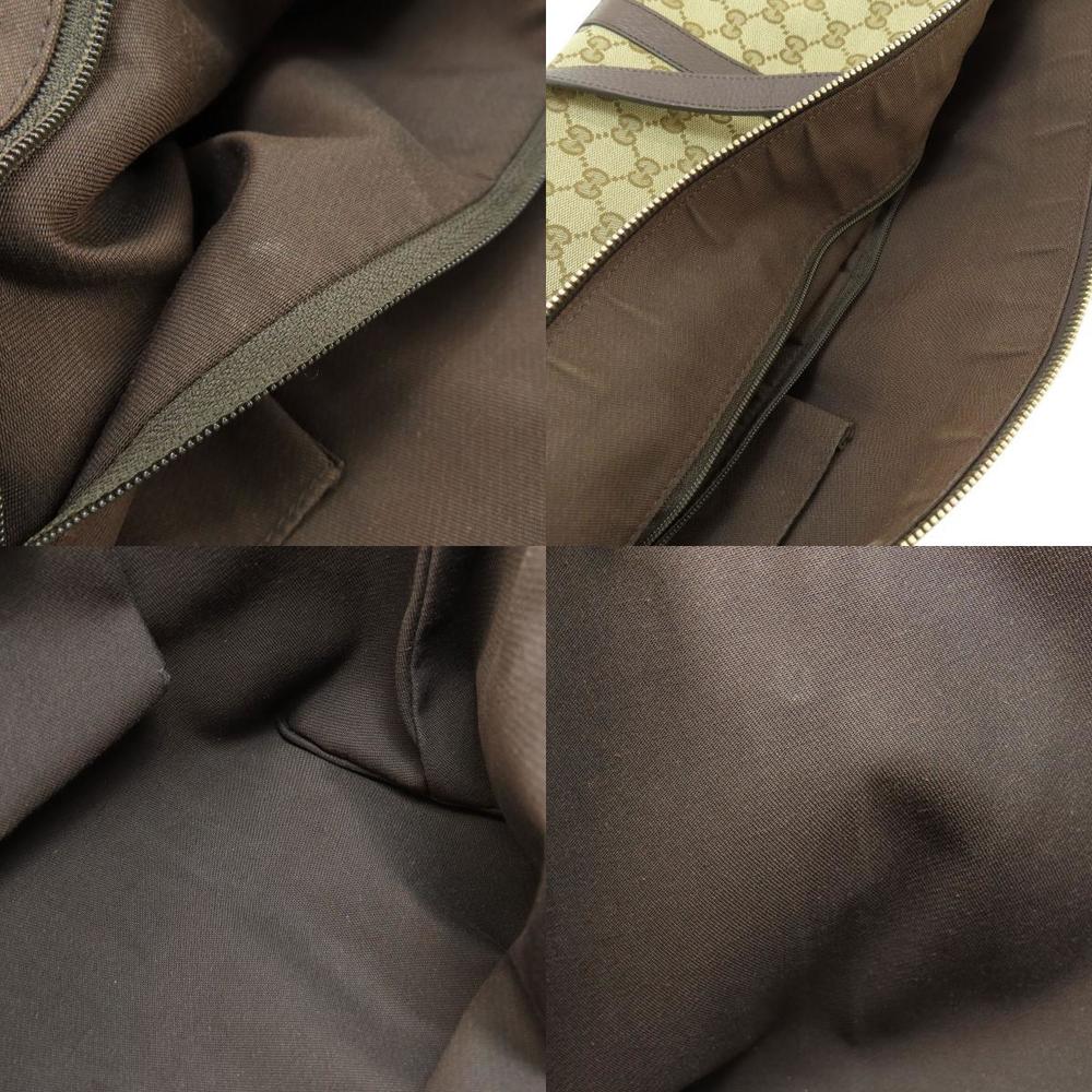 Gucci GG Tote Bag Canvas Leather Brown - Picture 6 of 9